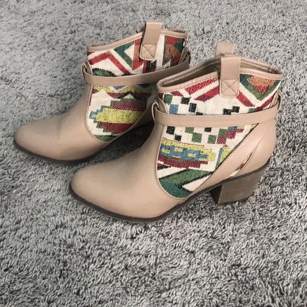 Western Printed Booties